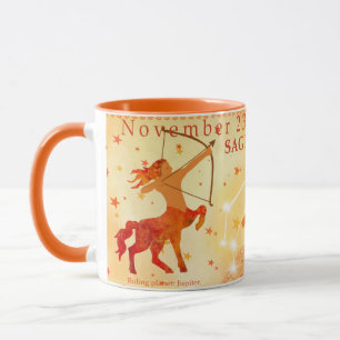 Mug Traits vintages de zodiaque Sagittarius Personnali
