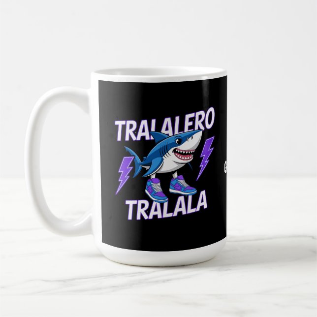 Mug Tralalero Tralala Bootleg Funny Shark meme Graphis (Gauche)