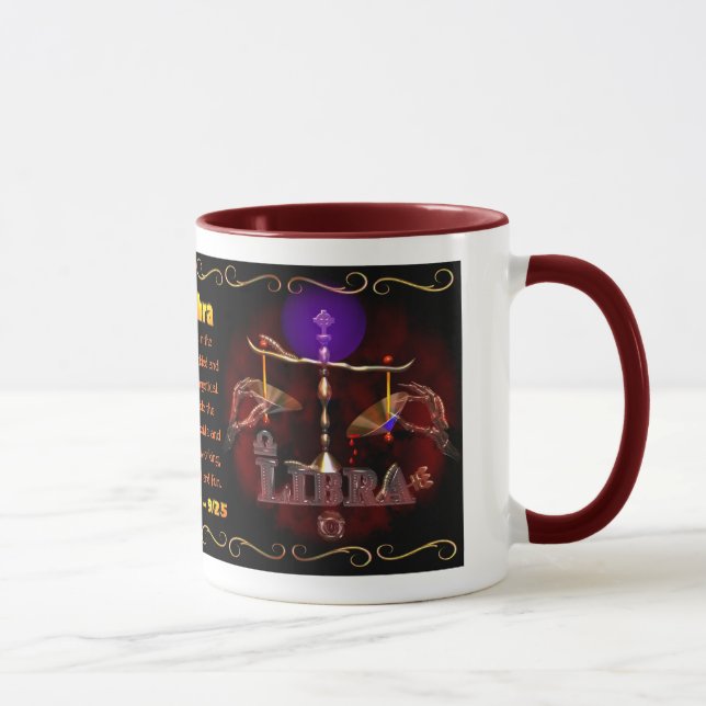 Mug Tranchant d'astrologie de zodiaque de Balance de (Droite)