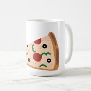 Mug Tranche de pizza au pepperoni, olive et poivron ve