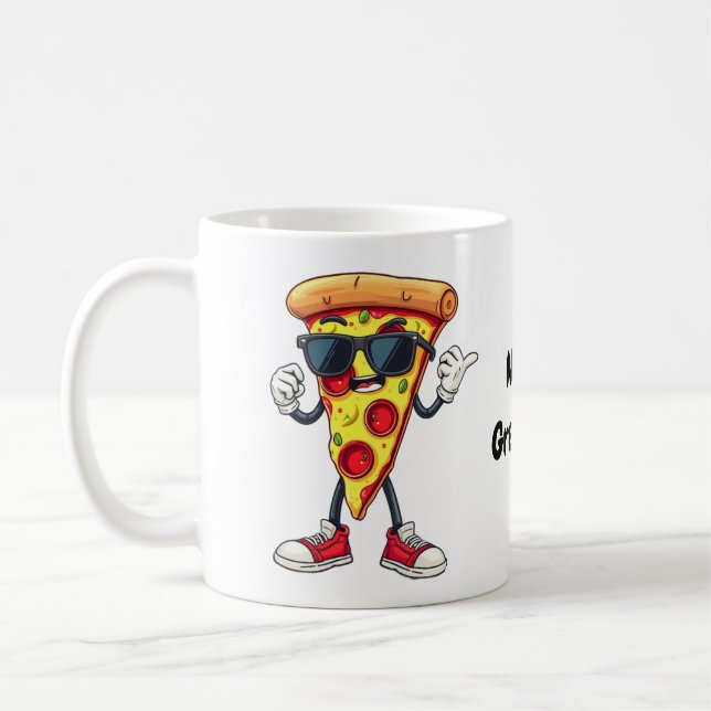 Mug Tranche de Pizza Danseuse Un Design Ludique et Dél (Gauche)
