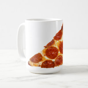 Mug Tranche de pizza pepperoni classique de SlipperyJo