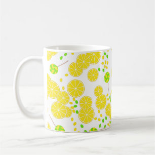 Mug Tranches de citron lumineuses transparentes bonbon