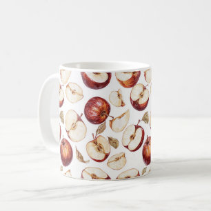 Mug Tranches de fruits de pomme rouge