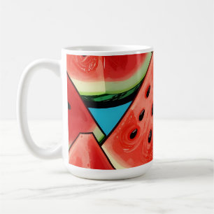 Mug Tranches de pastèque vibrantes Pop Art