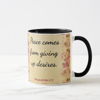 Mug Tranquil Beige Pink Gita Give Up Desires Print
