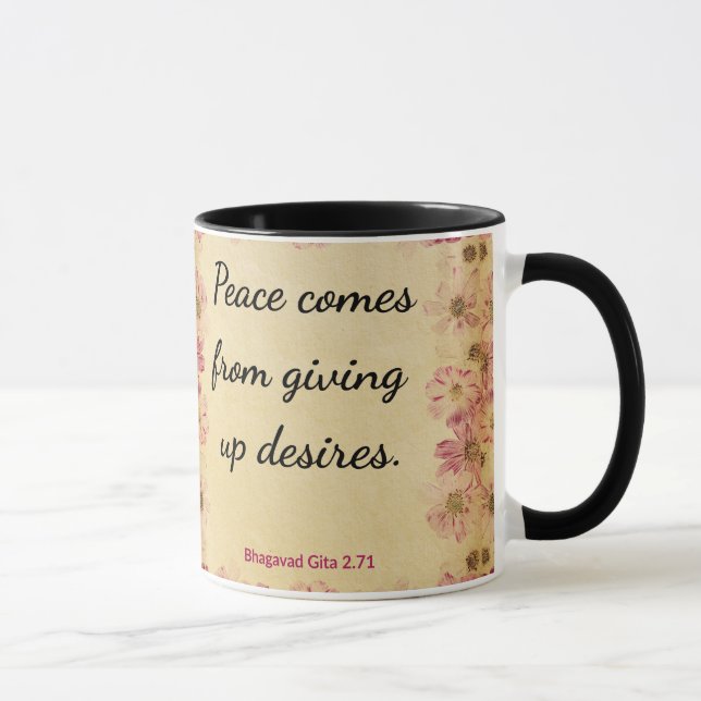 Mug Tranquil Beige Pink Gita Give Up Desires Print (Droite)