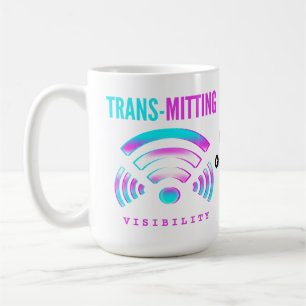 Mug Trans-mission de Visibilité Moderne Glitch Transge