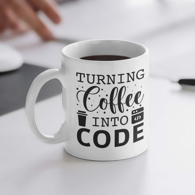 Mug Transformer Le Café En Code (Créateur téléchargé)