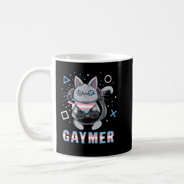 Mug Transgenre Gaymer Geek Pride Lesbian Trans Don C (Gauche)