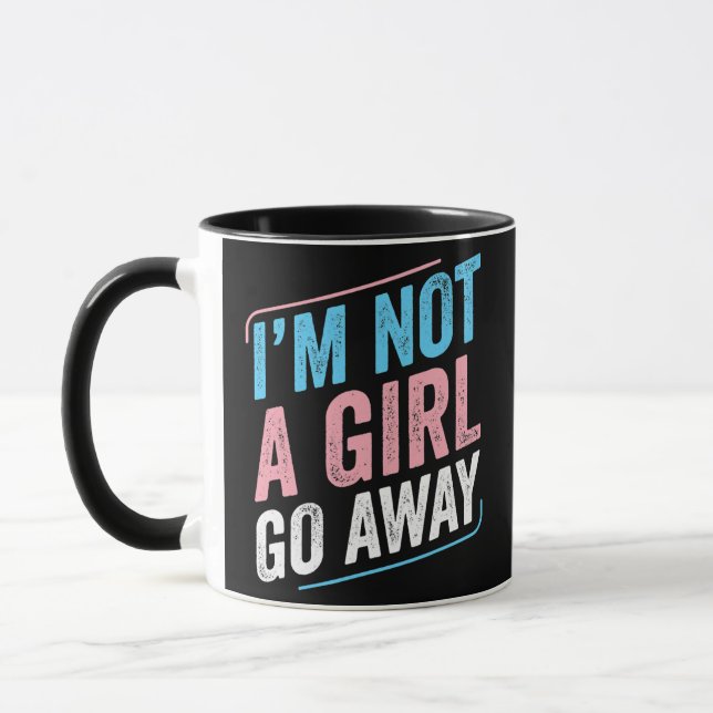 Mug Transgenre Je ne suis pas une fille qui s'éloigne  (Gauche)