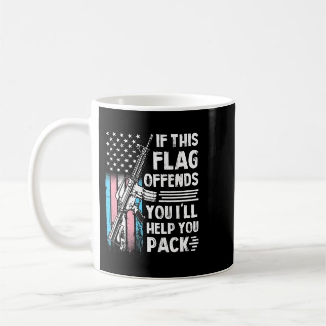 Mug Transgenre Si Ce Drapeau Vous Offense Un Arme À Fe (Gauche)