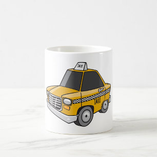 Mug Transport en taxi jaune de la ville