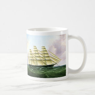 Mug Transport Vintage Navire à Clipper antique en mer