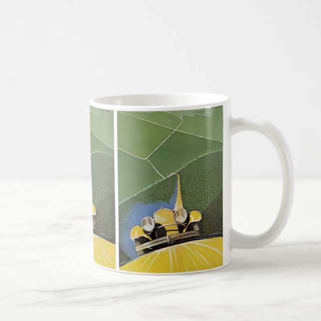 Mug Transport Vintage, Phares d'une Voiture (Droite)