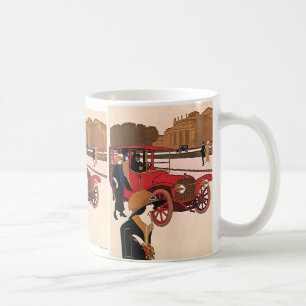 Mug Transport vintage, Red Antique Automobile