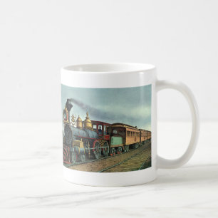 Mug Transport vintage, Train à charbon Locomotive