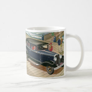 Mug Transport Vintage, Voiture sur le Quai près de l'O