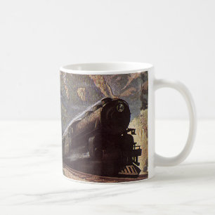 Mug Transport vintage, Voyage en train de montagne