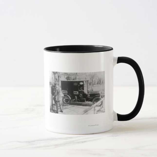 Mug Transporteur de courrier avec "United Mail" Automo (Droite)