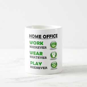 Mug Travail à domicile Bureau drôle