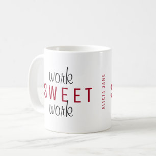 Mug Travail amusant du travail à domicile typographie