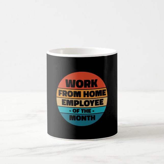 Mug Travail de l'employé à domicile - Rtro amusant (Centre)