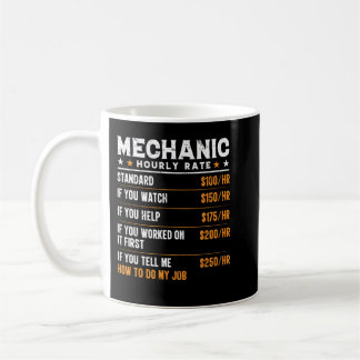 Mug Travail de motocyclette mécanique à tarif horaire 