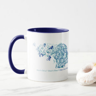 Mug Travail de recyclage drôle de vélo ? Faire du v