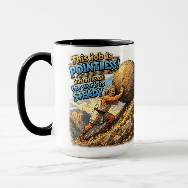 Mug Travail de Sisyphe Inutile Citation Discutable Myt (Gauche)