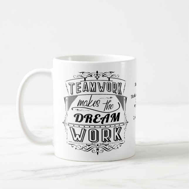 Mug Travail d'équipe d'appréciation des employés (Gauche)