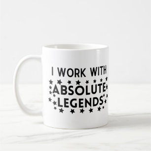 Mug Travail d'équipe Je travaille avec des légendes ab