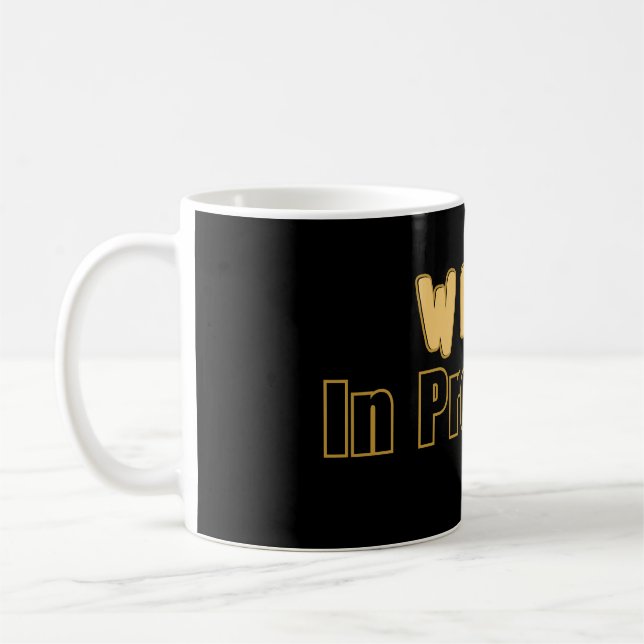Mug Travail en cours - Citation motivationnelle drôle (Gauche)