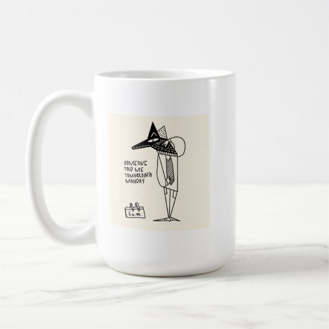 Mug Travail lundi occupé fatigué (Gauche)