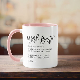 Mug Travail personnalisé Bestie Fun CoWorker Collague
