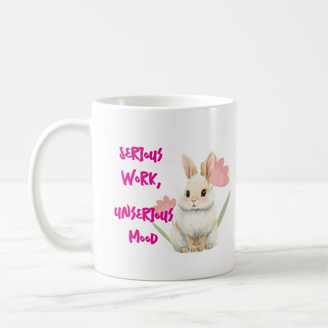 Mug Travail sérieux, humeur non sérieuse (Gauche)