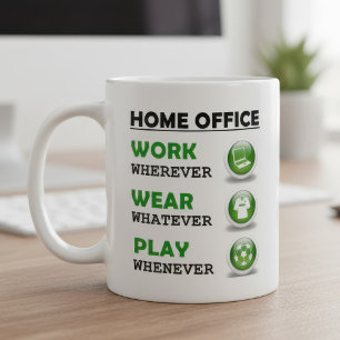 Mug Travailler à domicile Funny