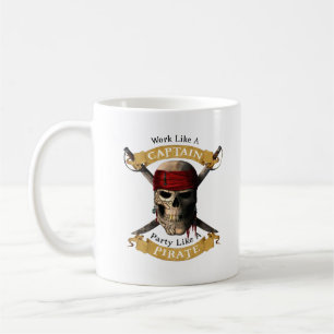 Mug Travailler Comme Une Partie De Capitaine Comme Un