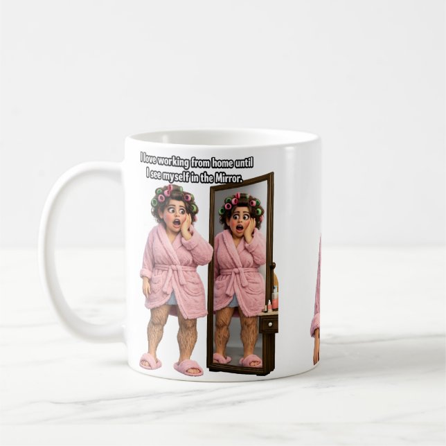 Mug Travailler de chez soi - J'adore travailler de che (Gauche)