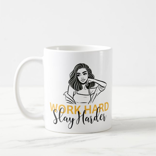 Mug Travailler dur à ressort - Motivationnel (Gauche)