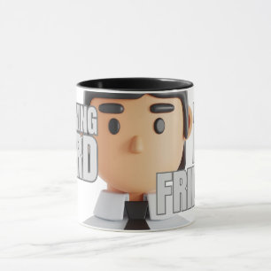 Mug Travailler Dur en Attendant Vendredi – Humour de B