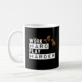 Mug Travailler dur Jouer Dur Dur Drôle