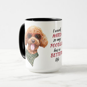 Mug Travailler dur pour mon chien de caniche