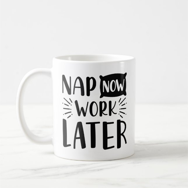 Mug Travailler maintenant plus tard (Gauche)