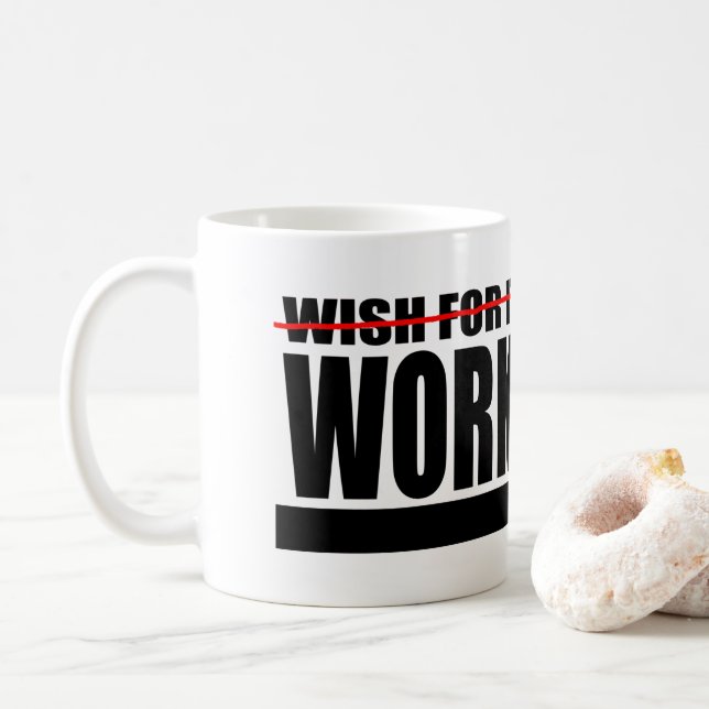 Mug Travailler Pour La Motivation Informatique (Avec donut)
