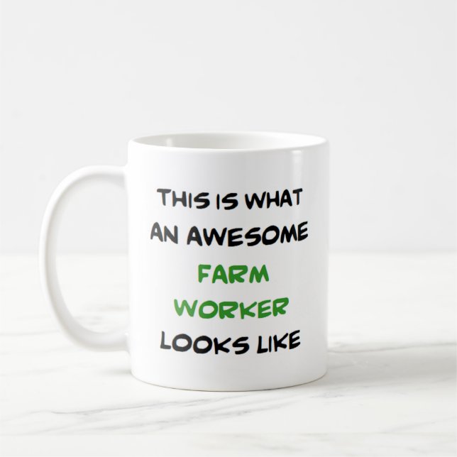 Mug travailleur agricole, génial (Gauche)