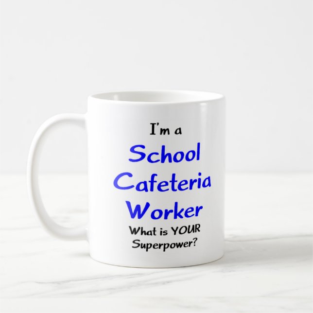 Mug travailleur de cafétéria scolaire (Gauche)