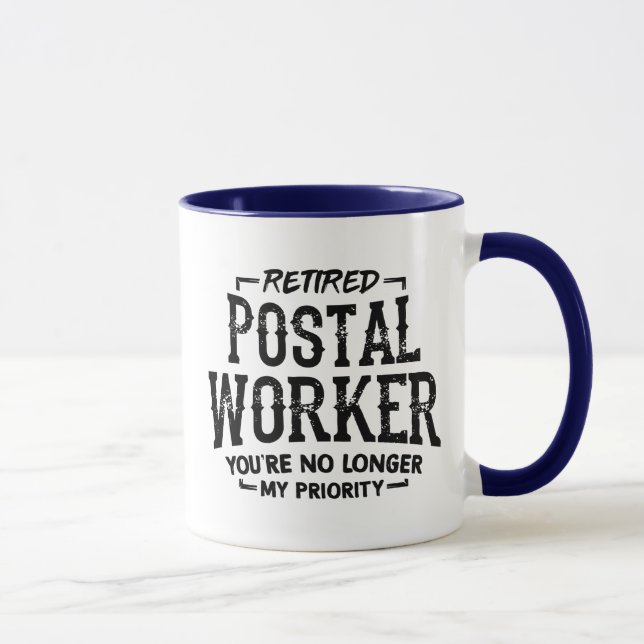 Mug Travailleur de la poste retraité Mailman Funny (Droite)