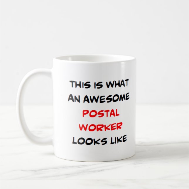 Mug travailleur postal, génial (Gauche)