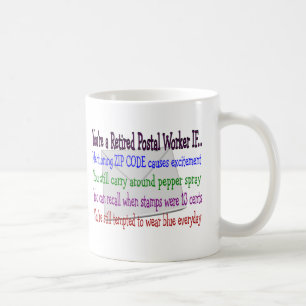 Mug Travailleur postal retraité--T-shirts et cadeaux